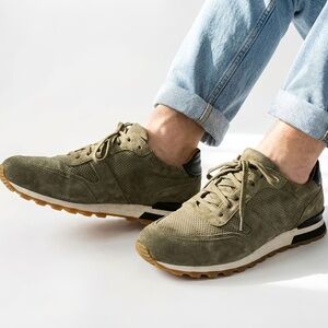 M.GEMI The Calcio Suede Sneakers - Moss Green - Men's EU 42 US 9 - MADE IN ITALY